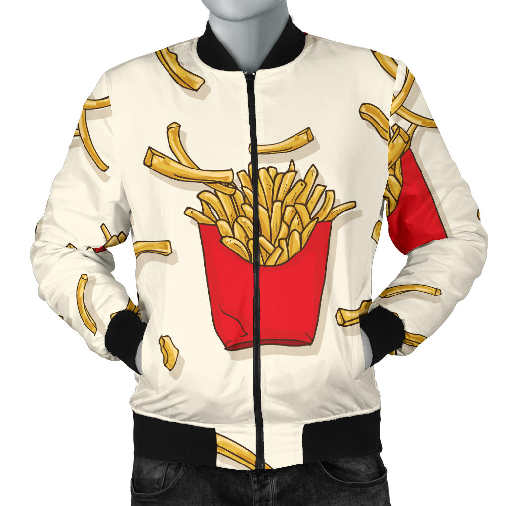 French Fried Pattern Print Design 01 Men Bomber Jacket