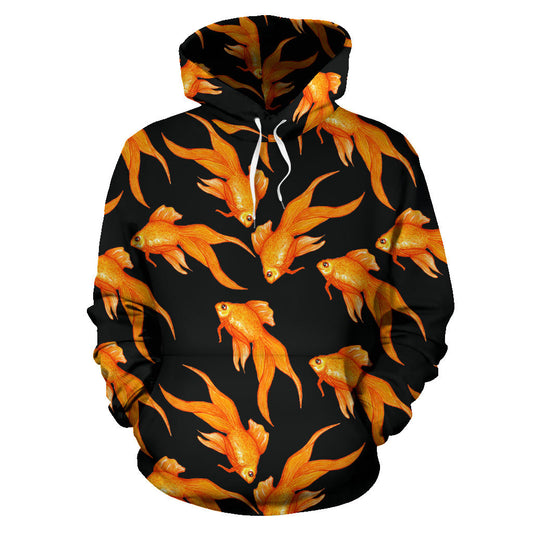 Goldfish Pattern Print Design 03 Pullover Hoodie