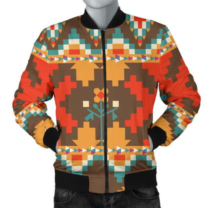 Native Pattern Print Design A01 Men Bomber Jacket