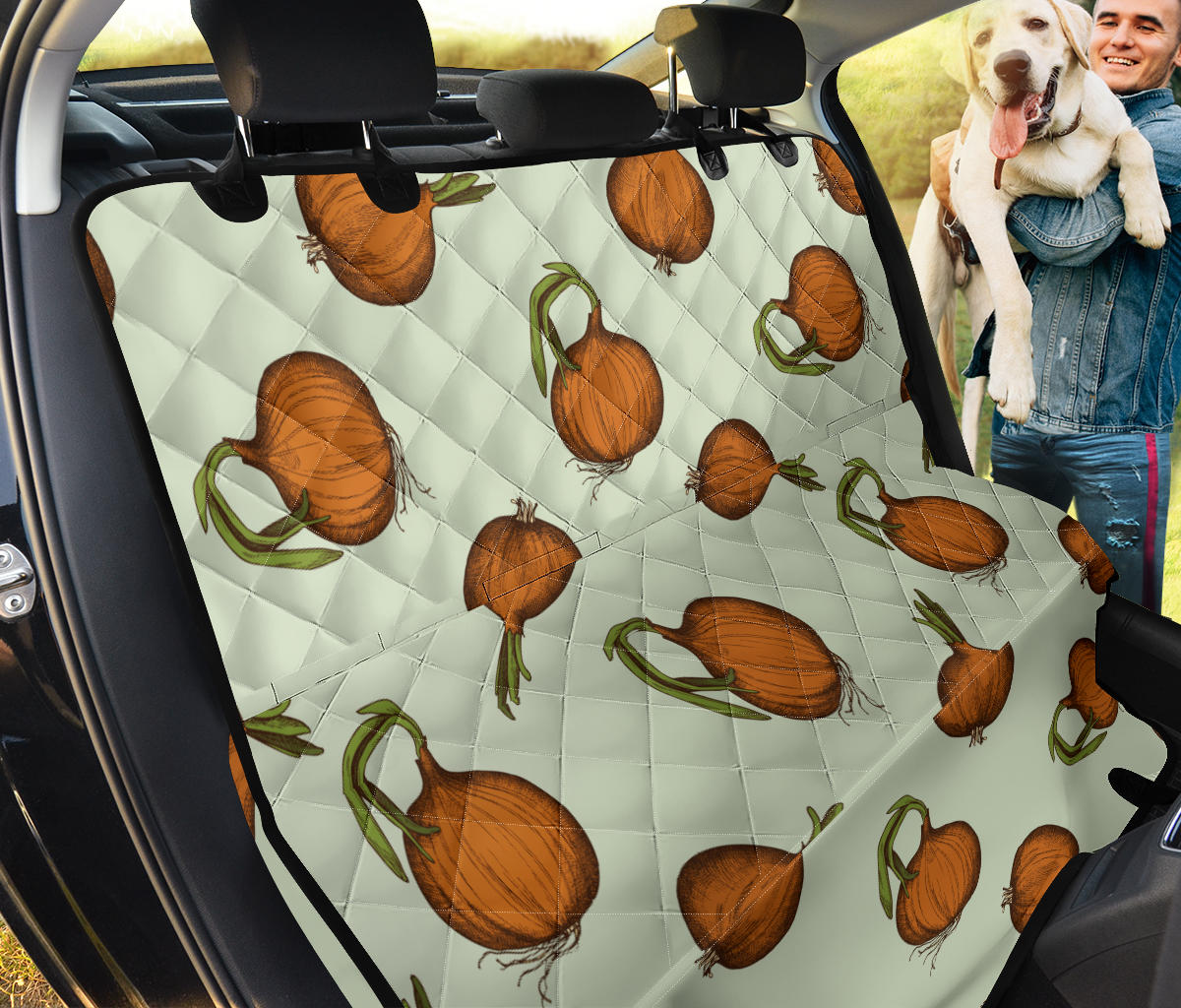 Onion Pattern Print Design A05 Rear Dog Car Seat Cover Hammock