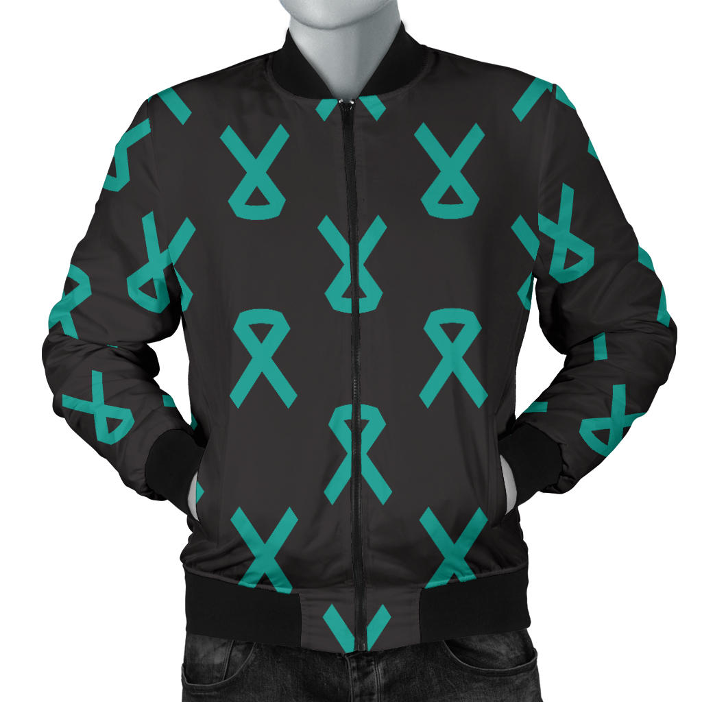 Ovarian cancer Pattern Print Design A01 Men Bomber Jacket