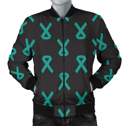 Ovarian cancer Pattern Print Design A01 Men Bomber Jacket