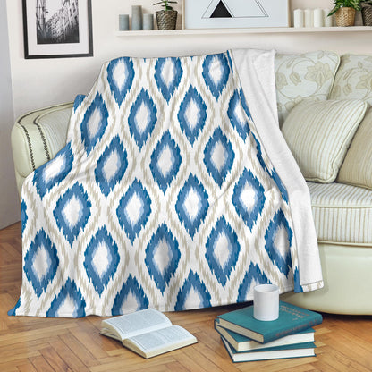 Ikat Pattern Print Design 02 Premium Blanket