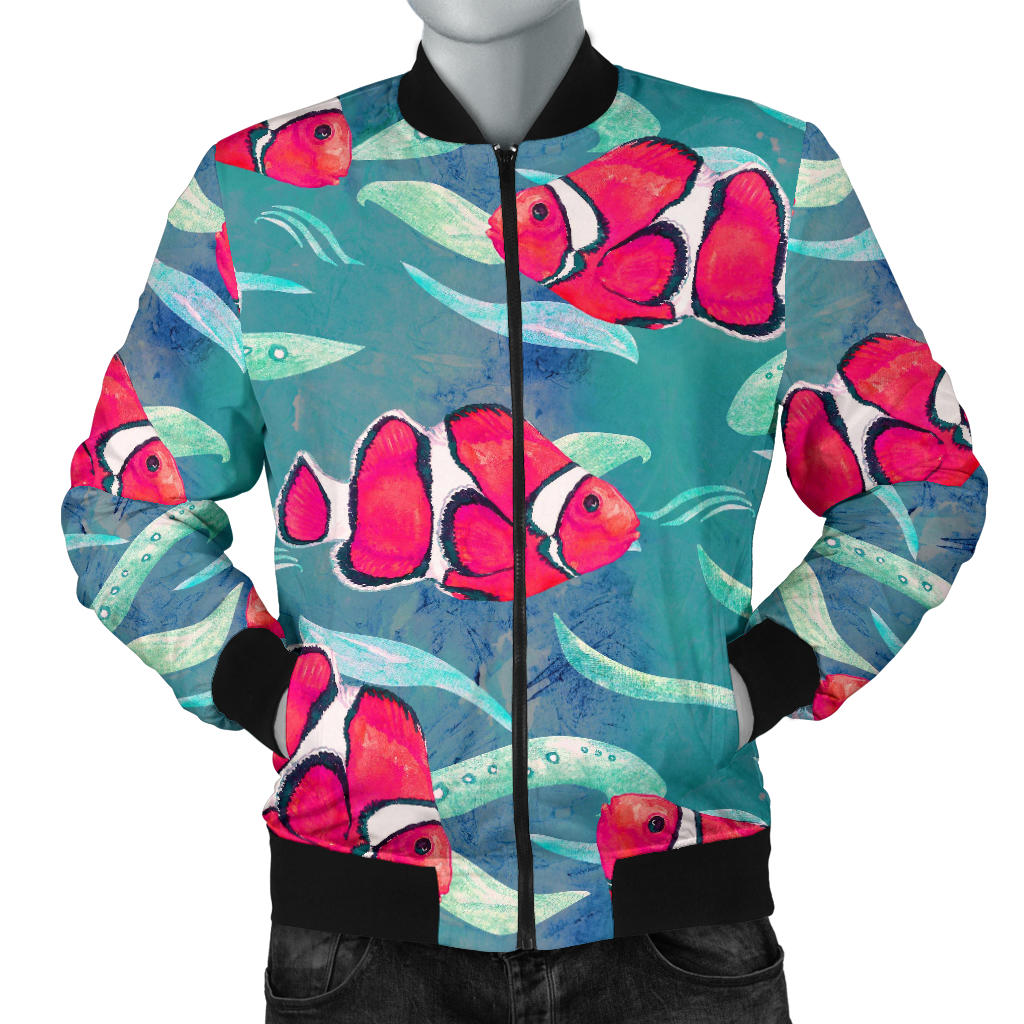 Clownfish Pattern Print Design 02 Men Bomber Jacket