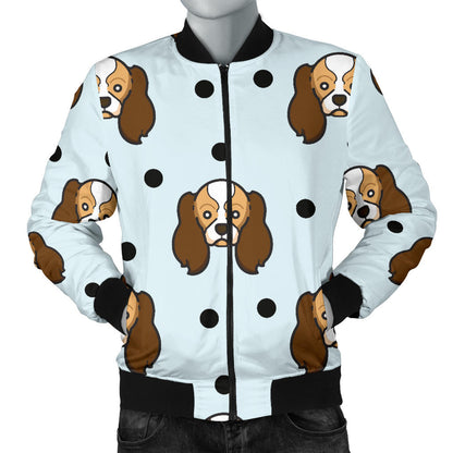 Cavalier King Charles Spaniels Pattern Print Design 02 Men Bomber Jacket