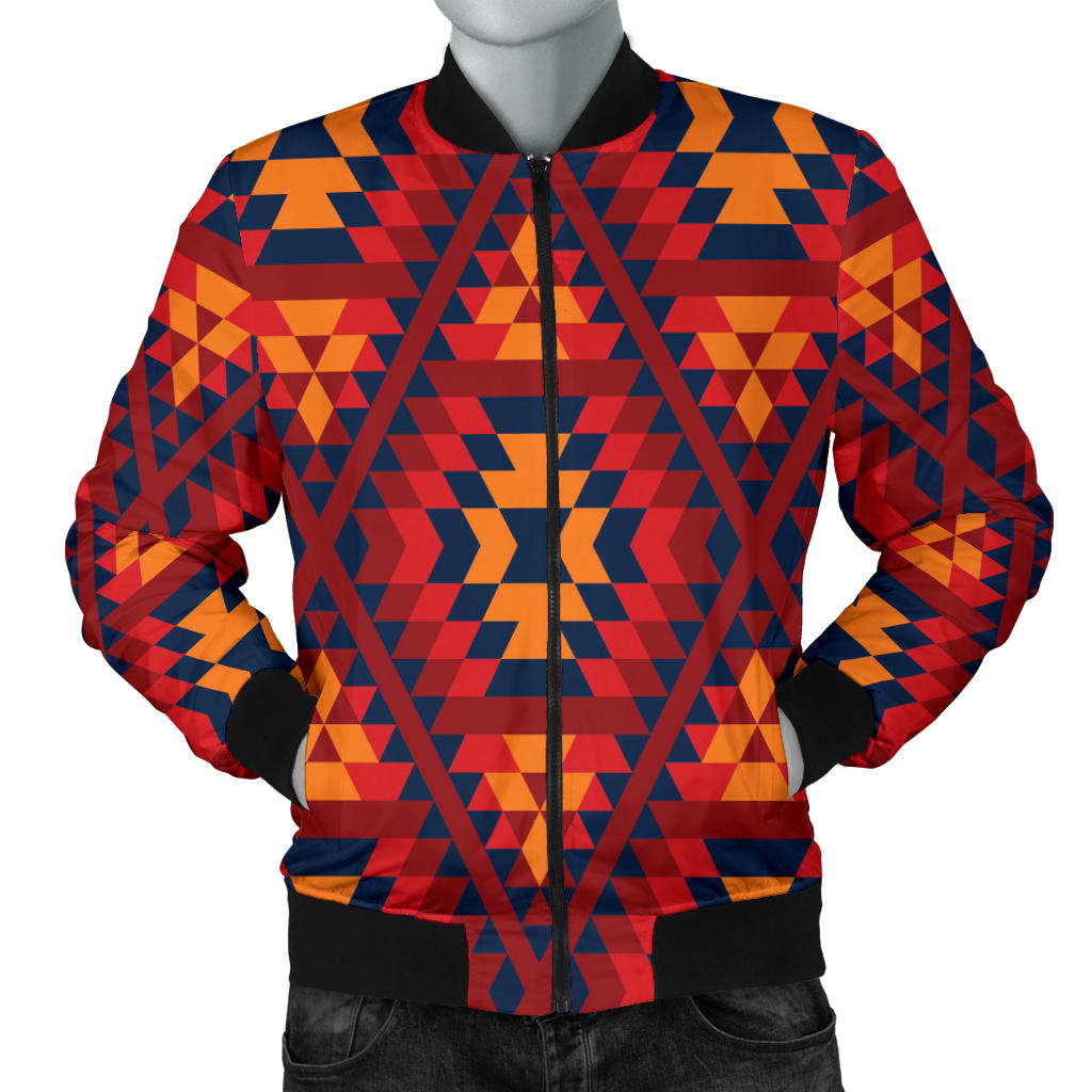 Navajo Pattern Print Design A03 Men Bomber Jacket