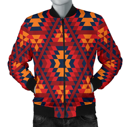 Navajo Pattern Print Design A03 Men Bomber Jacket