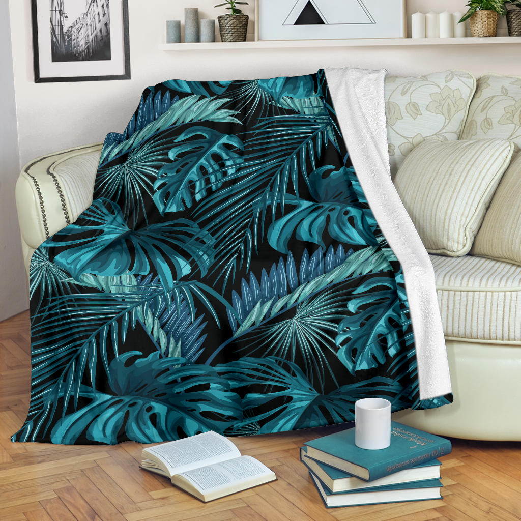 Palm Leaf Pattern Print Design A03 Premium Blanket