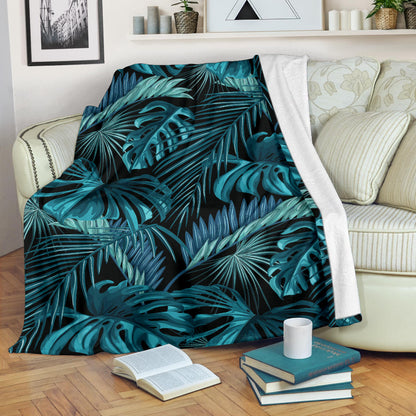 Palm Leaf Pattern Print Design A03 Premium Blanket