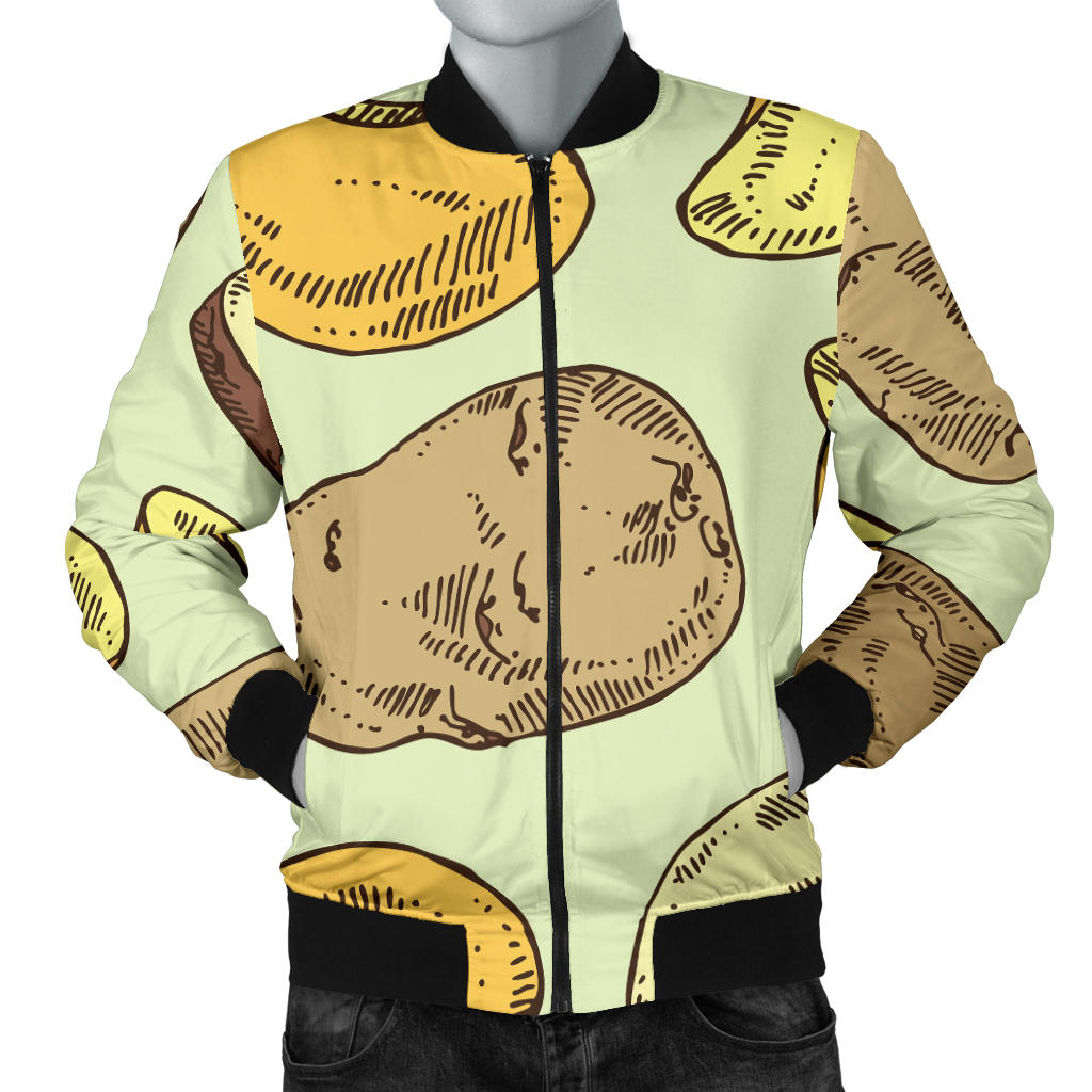 Potato Pattern Print Design A03 Men Bomber Jacket