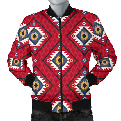 Aztec Pattern Print Design 10 Men Bomber Jacket