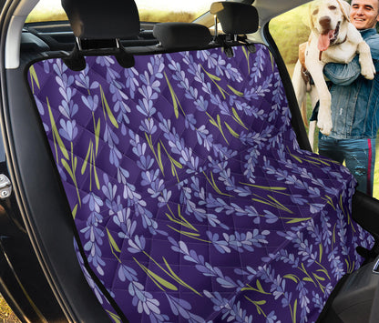 Lavender Pattern Print Design 03 Rear Dog Car Seat Cover Hammock