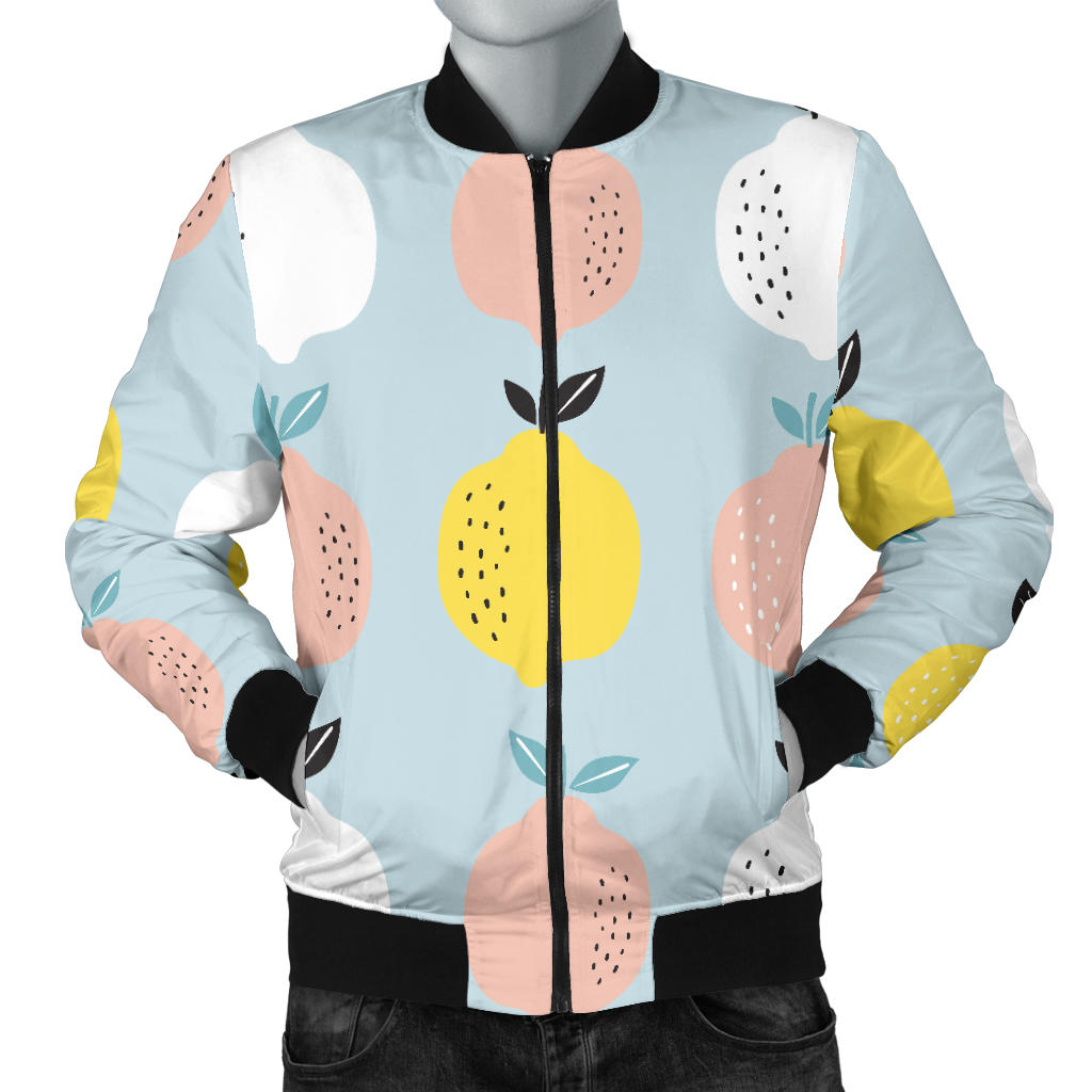 Citrus Pattern Print Design 03 Men Bomber Jacket