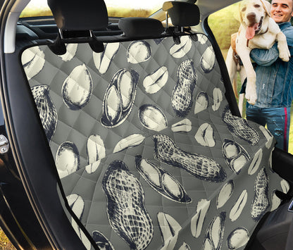 Peanut Pattern Print Design A01 Rear Dog Car Seat Cover Hammock
