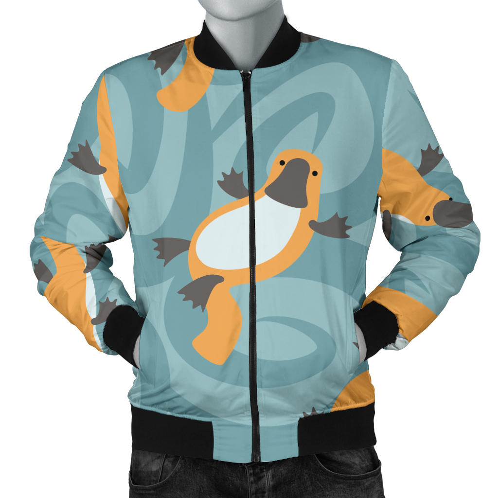 Platypus Pattern Print Design A01 Men Bomber Jacket
