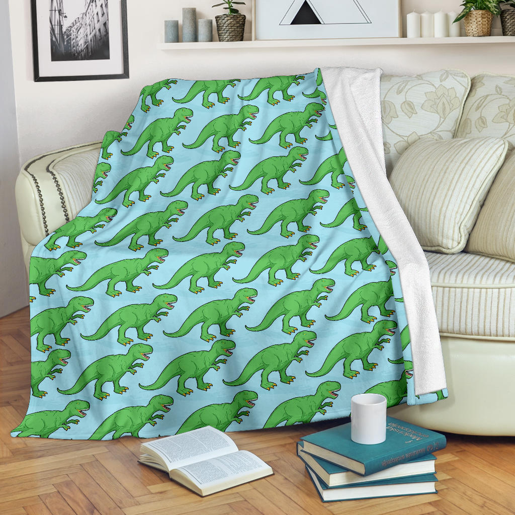 T Rex Pattern Print Design A01 Premium Blanket