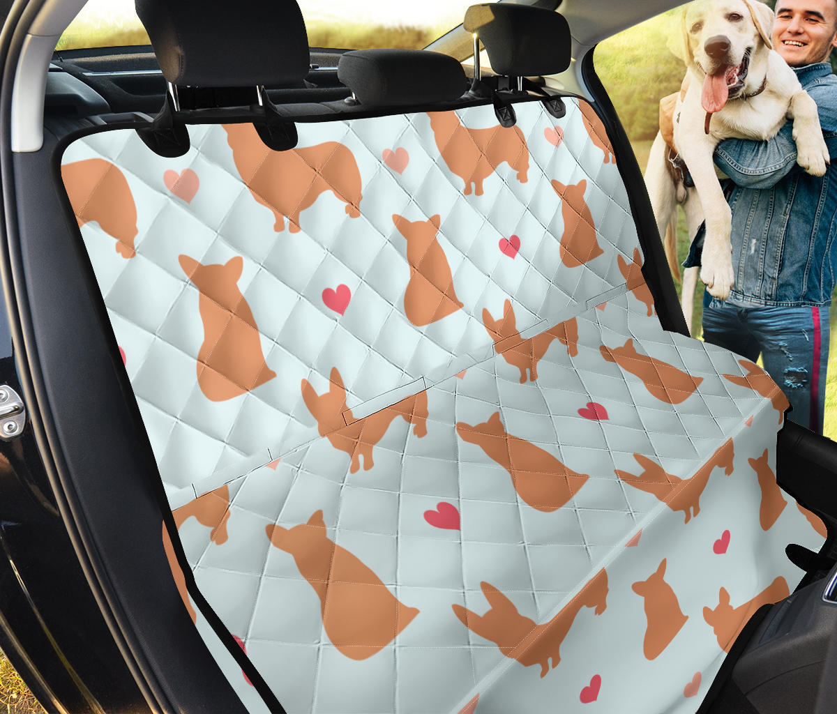 Pembroke Welsh Corgis Pattern Print Design A01 Rear Dog Car Seat Cover Hammock