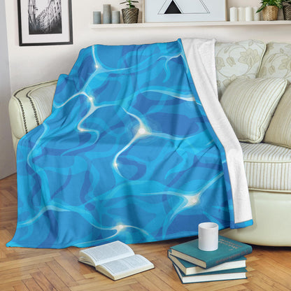 Ocean Reflex Pattern Print Design A02 Premium Blanket