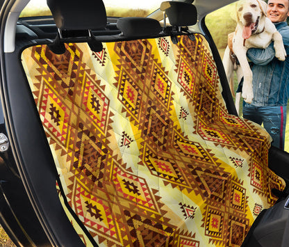 Native Pattern Print Design A09 Rear Dog Car Seat Cover Hammock