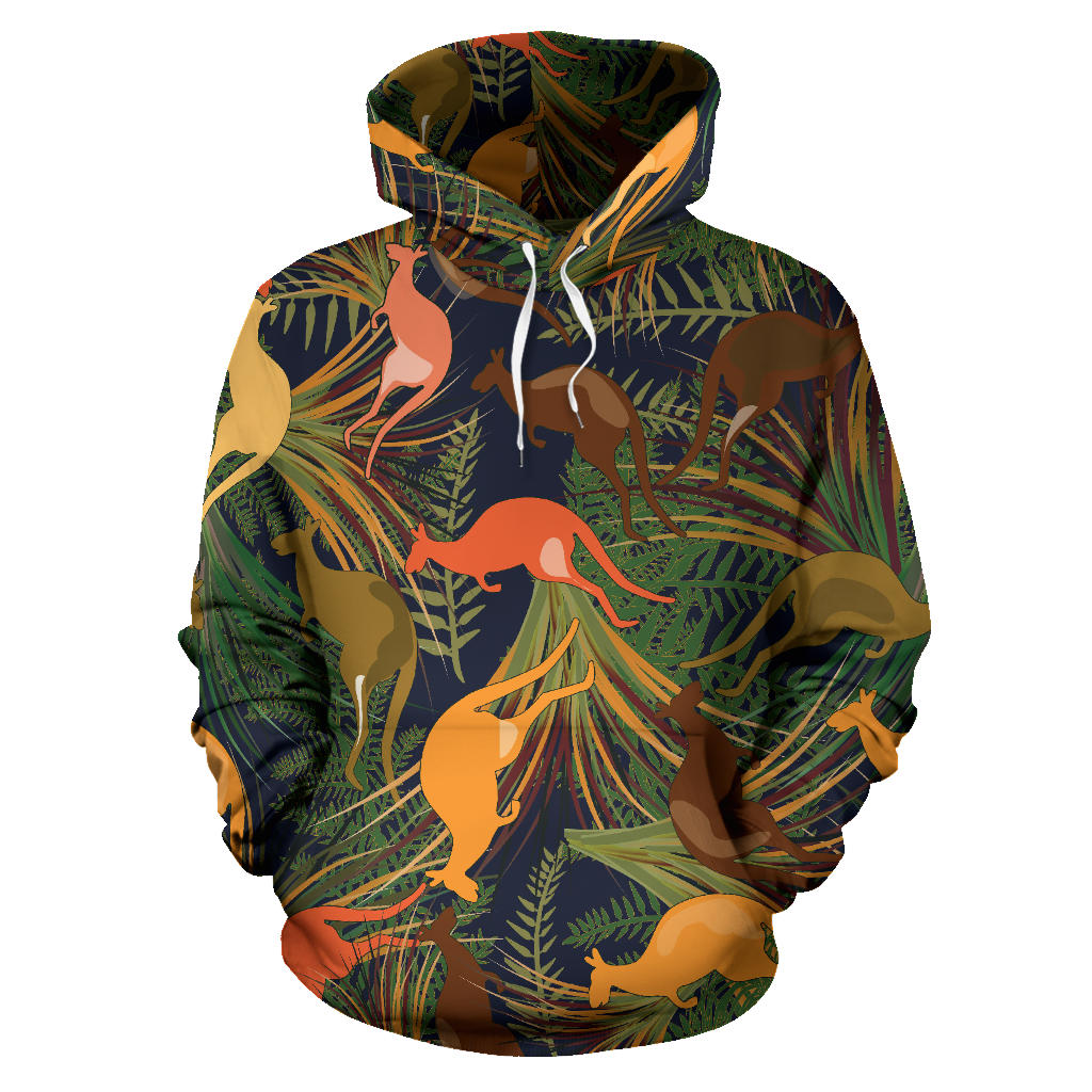 Kangaroos Pattern Print Design 07 Pullover Hoodie