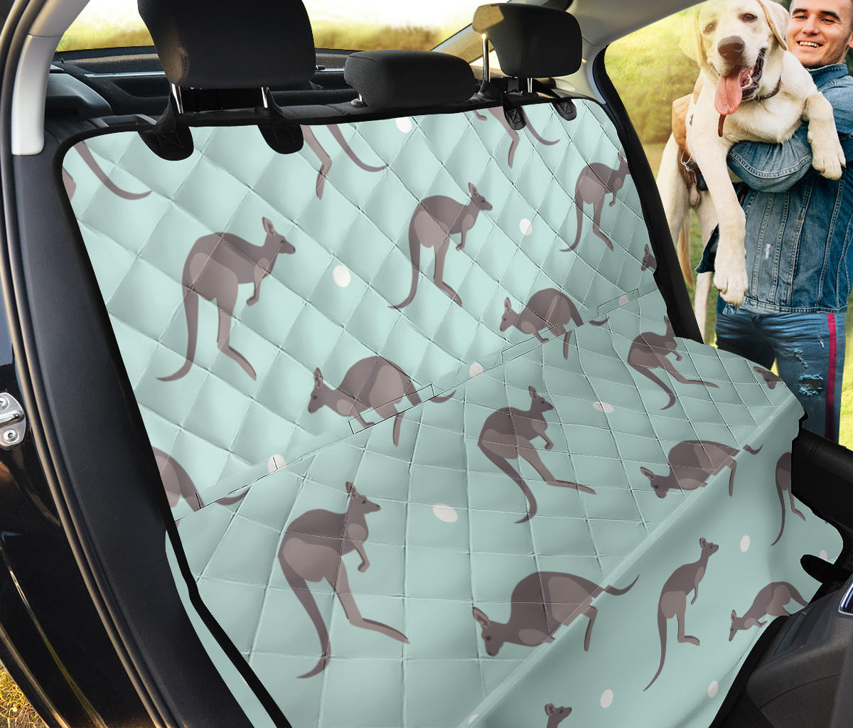 Kangaroos Pattern Print Design 04 Rear Dog Car Seat Cover Hammock