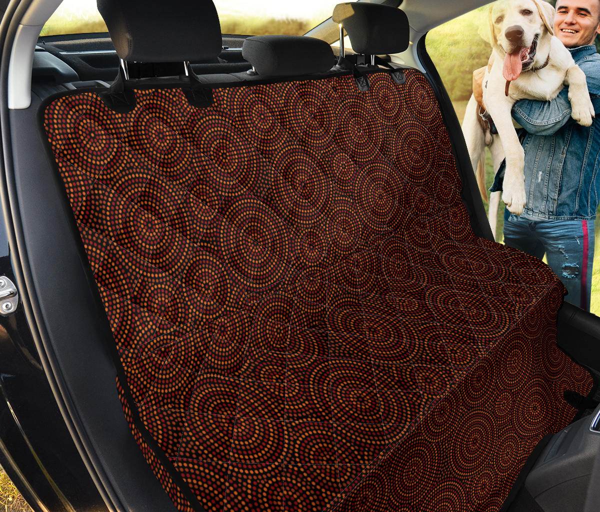 Aboriginal Pattern Print Design 02 Rear Dog Car Seat Cover Hammock