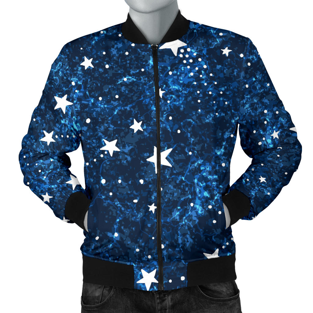 Cosmic Pattern Print Design 05 Men Bomber Jacket