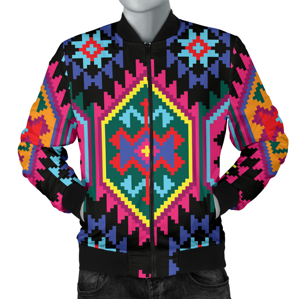 Mexican Pattern Print Design 02 Men Bomber Jacket