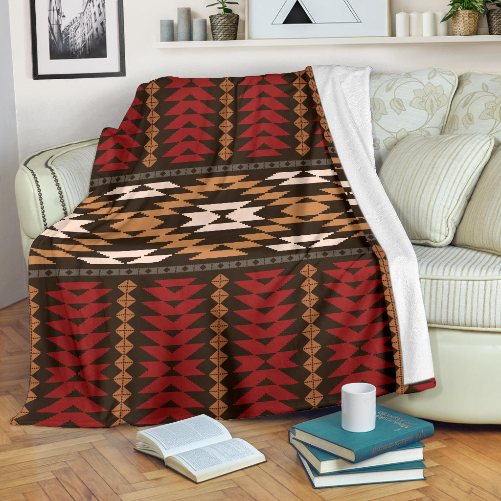 Native Pattern Print Design A02 Premium Blanket