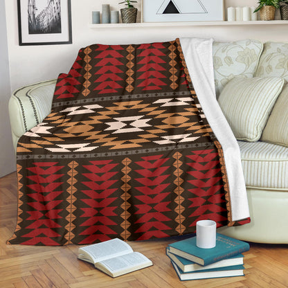 Native Pattern Print Design A02 Premium Blanket