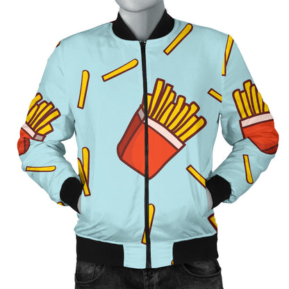 French Fried Pattern Print Design 02 Men Bomber Jacket