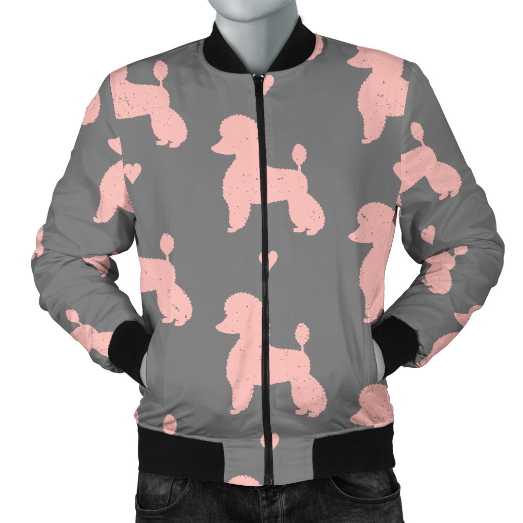 Poodle Pattern Print Design A02 Men Bomber Jacket