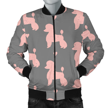 Poodle Pattern Print Design A02 Men Bomber Jacket