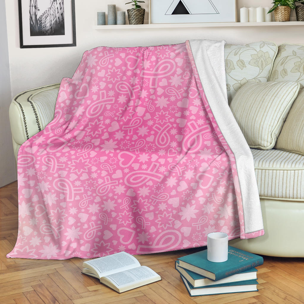Breast cancer Pattern Print Design 02 Premium Blanket