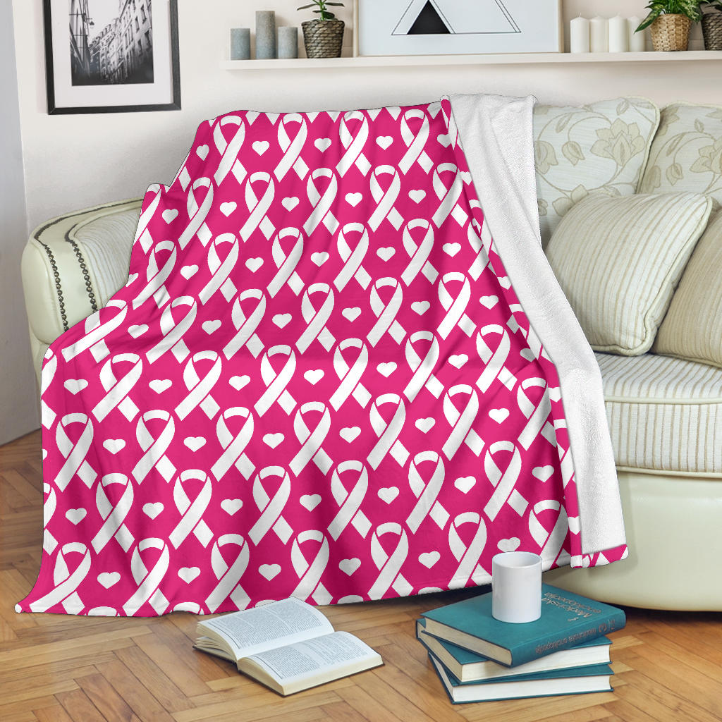 Breast cancer Pattern Print Design 05 Premium Blanket