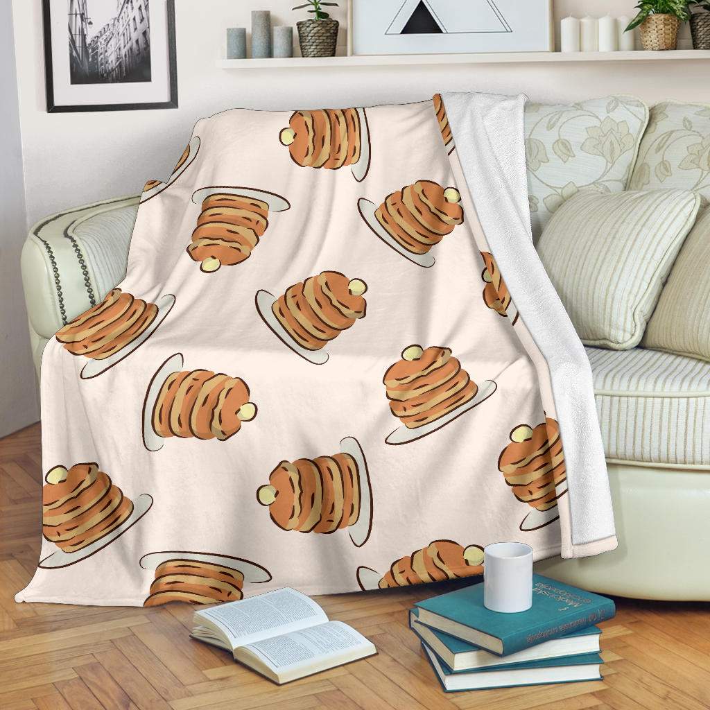 Pancake Pattern Print Design A01 Premium Blanket