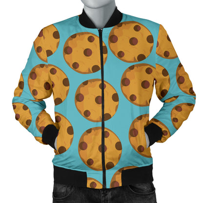 Cookie Pattern Print Design 01 Men Bomber Jacket