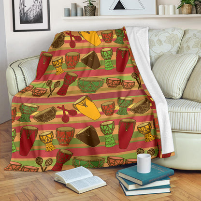 Percussion Pattern Print Design 01 Premium Blanket