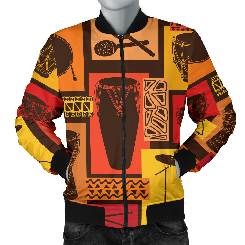 Percussion Pattern Print Design 02 Men Bomber Jacket
