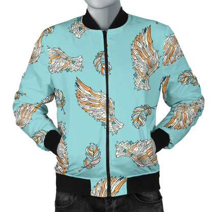 Angel Wings Pattern Print Design 03 Men Bomber Jacket