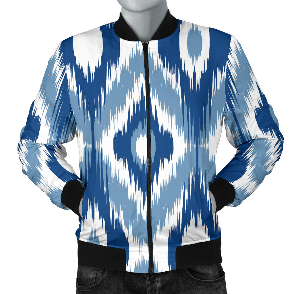 Ikat Pattern Print Design 03 Men Bomber Jacket