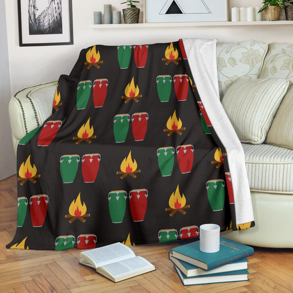 Conga Pattern Print Design 01 Premium Blanket