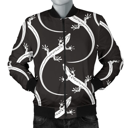 lizard Pattern Print Design 01 Men Bomber Jacket