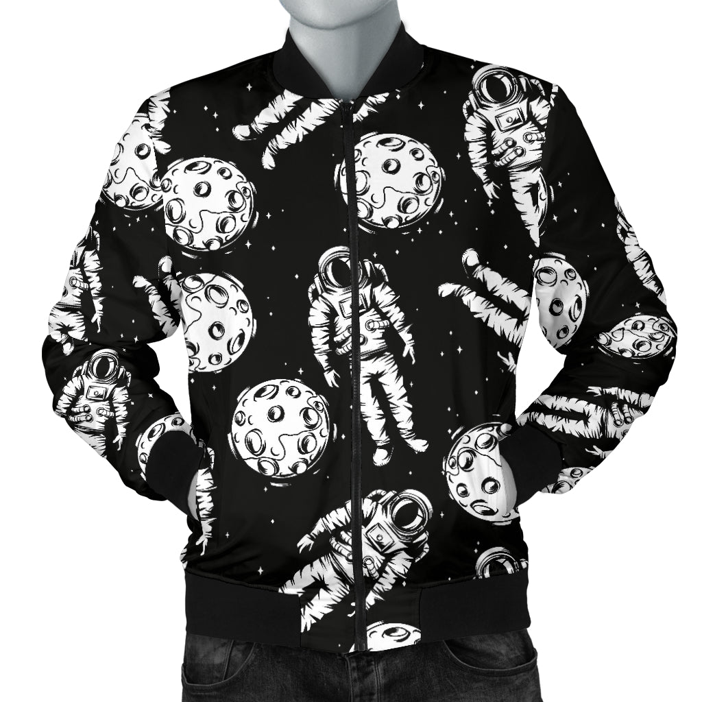 Astronaut Pattern Print Design 03 Men Bomber Jacket