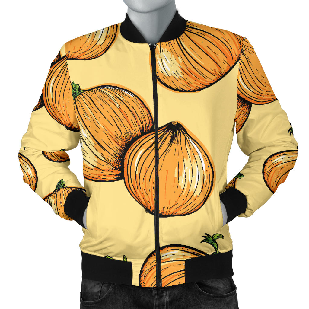 Onion Pattern Print Design A04 Men Bomber Jacket