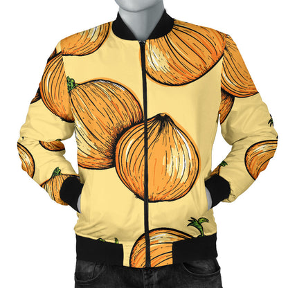 Onion Pattern Print Design A04 Men Bomber Jacket