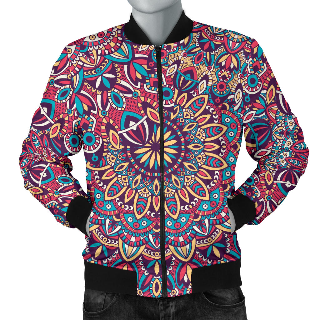 Boho Pattern Print Design 05 Men Bomber Jacket