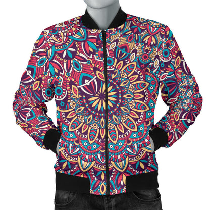 Boho Pattern Print Design 05 Men Bomber Jacket