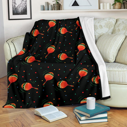 Maracas Pattern Print Design 03 Premium Blanket