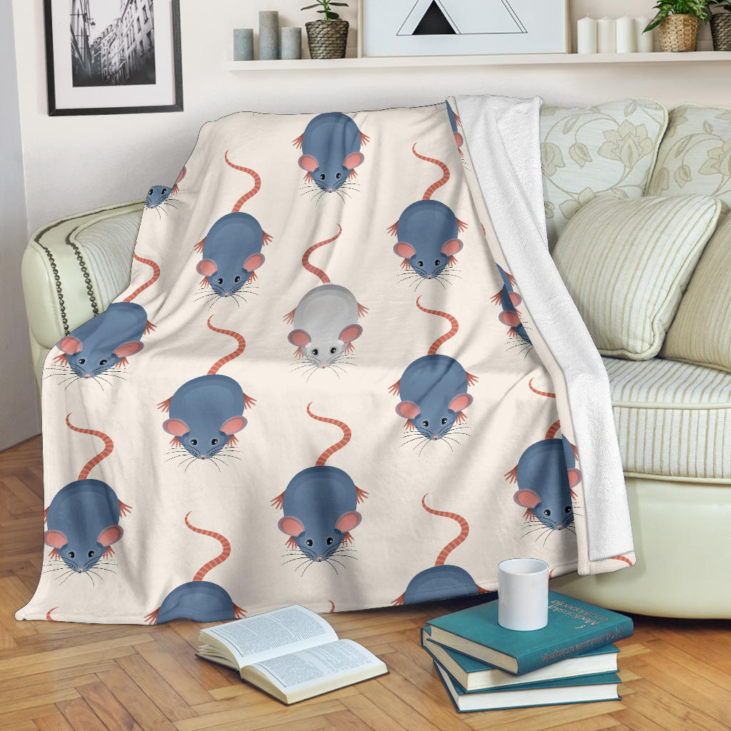 Rat Pattern Print Design 03 Premium Blanket